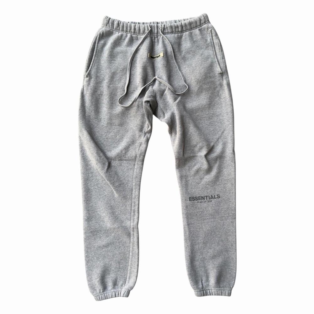 Fear of God ESSENTIALS Reflective Fleeceline 3M Sweatpants Heather Grey Small